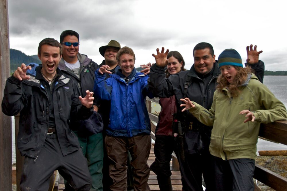 A group of people posing for a picture.