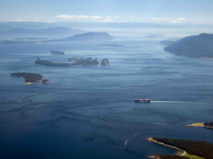 Aerial photograph of the Salish Sea