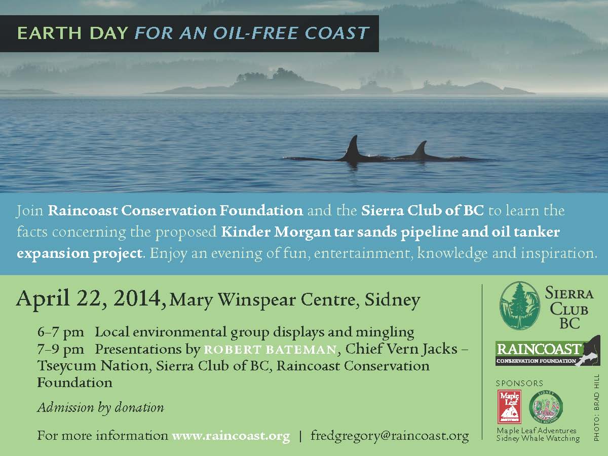 A flyer for earth day on the coast of california.