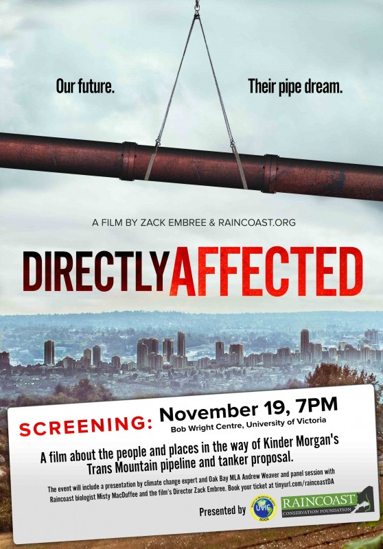 A poster for the movie directly affected.