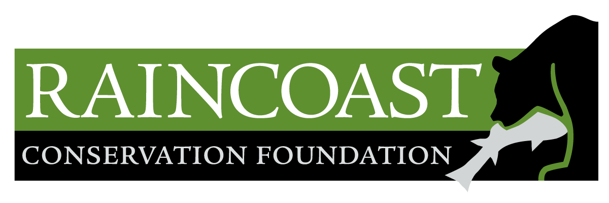 Raincoast Conservation Foundation logo with bear and salmon icon.
