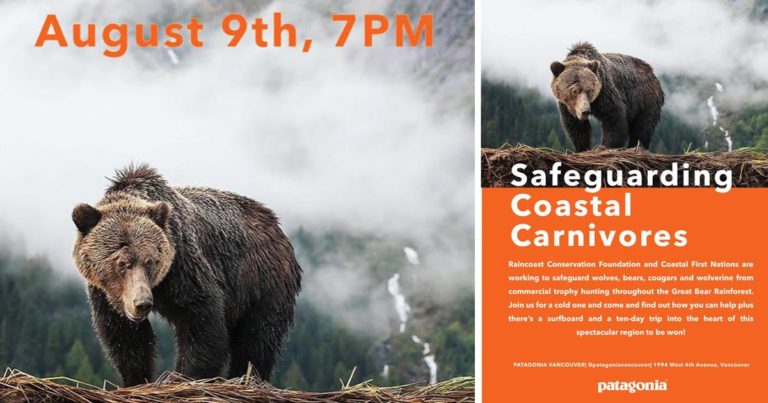 Safeguard Coastal Carnivores with Patagonia Vancouver, August 9