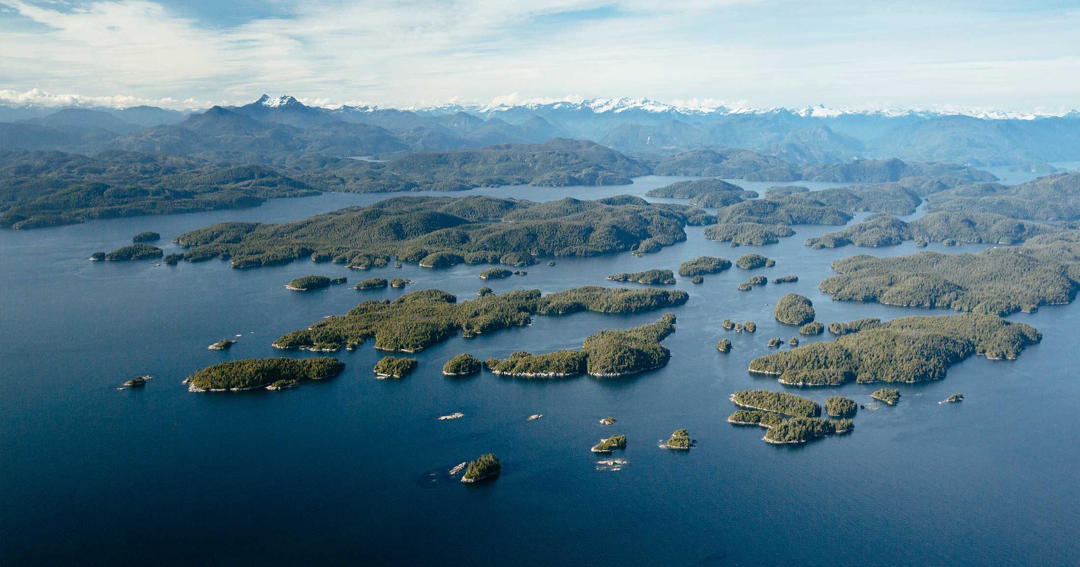 Arial photo of the Southern Great Bear Rainforest tenure.