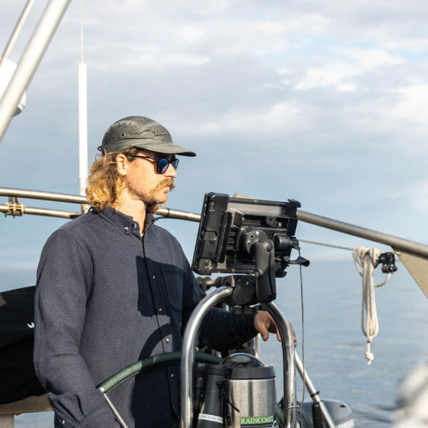 Drew driving SV Achiever.