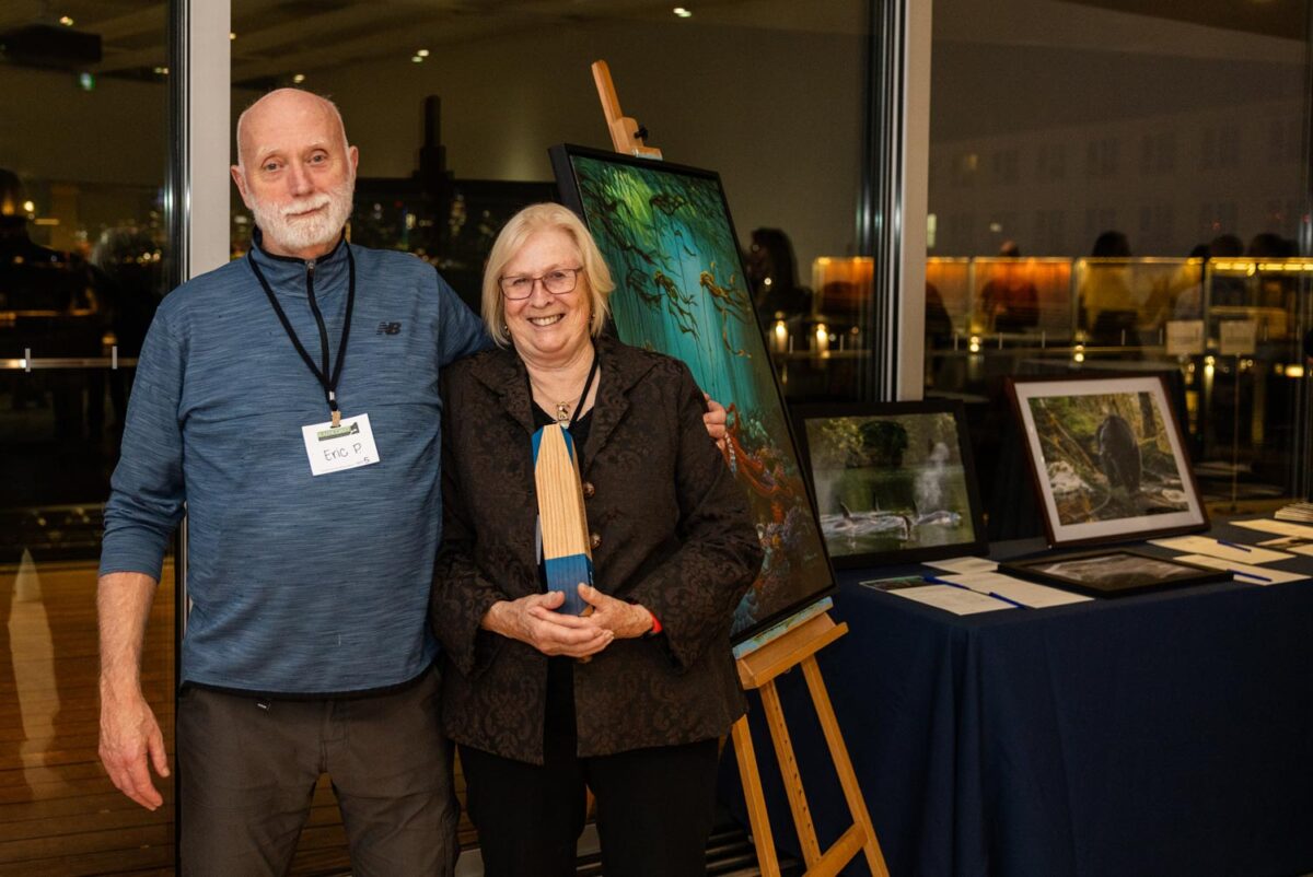 Eric Peterson and Christina Munck, the 2024 recipients of the North Award for Lifetime Contribution to Ocean Conservation. Photo by Alex Harris.