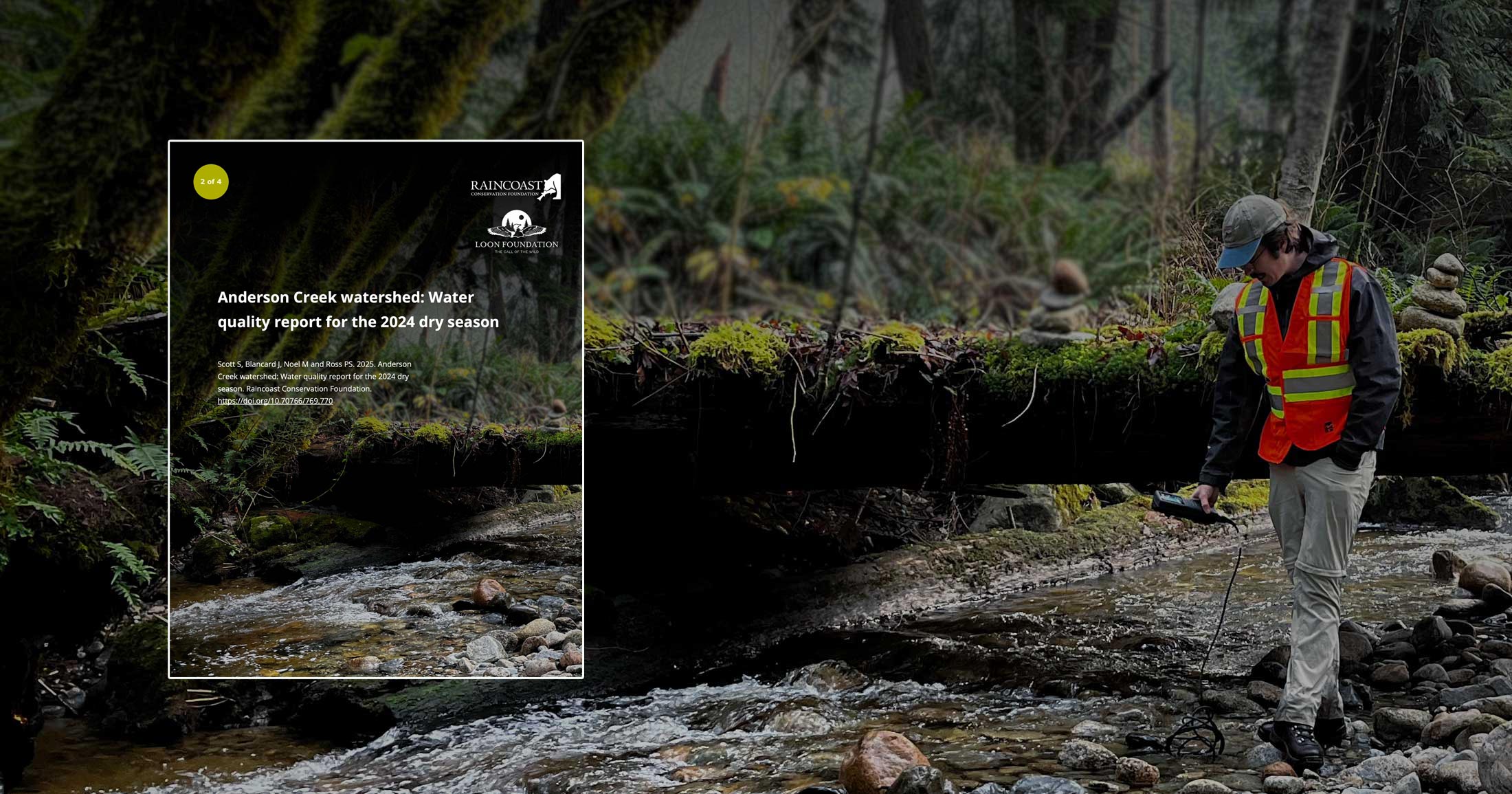 Anderson Creek Watershed Water Quality report for the 2024 Dry Season.