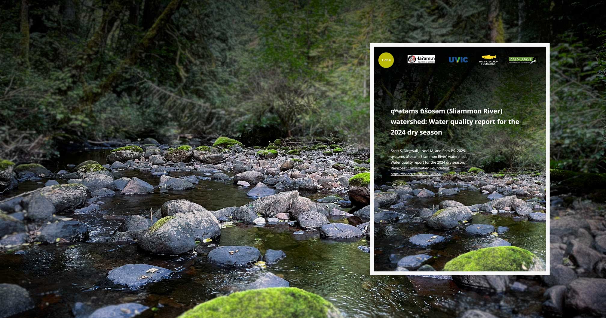 q̓ʷətəms t̓ɩšosəm (Sliammon River) watershed: Water quality report for the 2024 dry season