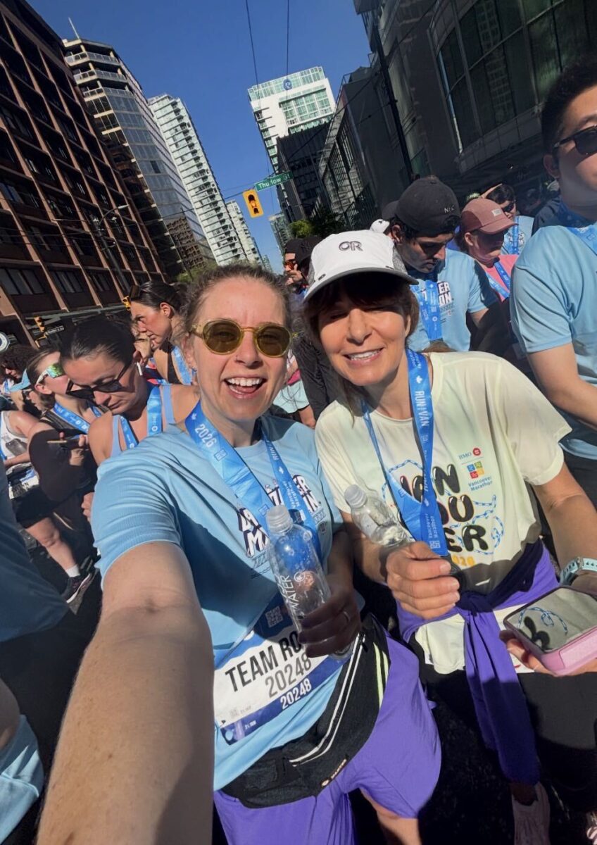 Paige and her mother, Erica, smile for the camera before their marathon!